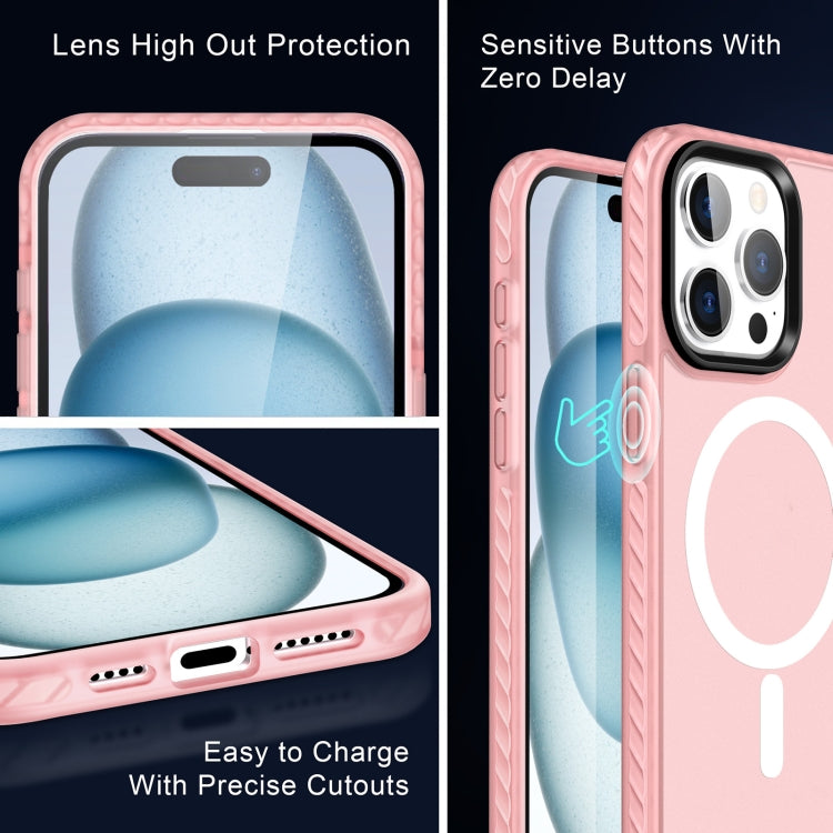 For iPhone 15 Pro Max Skin Feel Airbag Shockproof MagSafe Phone Case(Pink) - iPhone 15 Pro Max Cases by buy2fix | Online Shopping UK | buy2fix