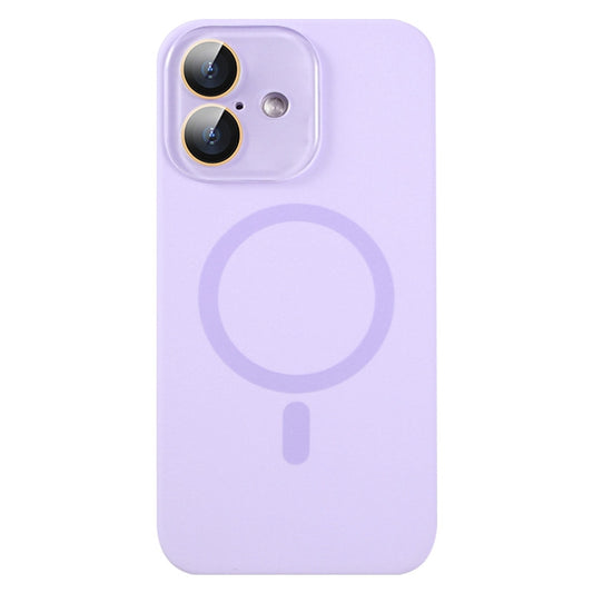 For iPhone 16 Liquid Silicone MagSafe Full Coverage Phone Case with Lens Film(Purple) - iPhone 16 Cases by buy2fix | Online Shopping UK | buy2fix