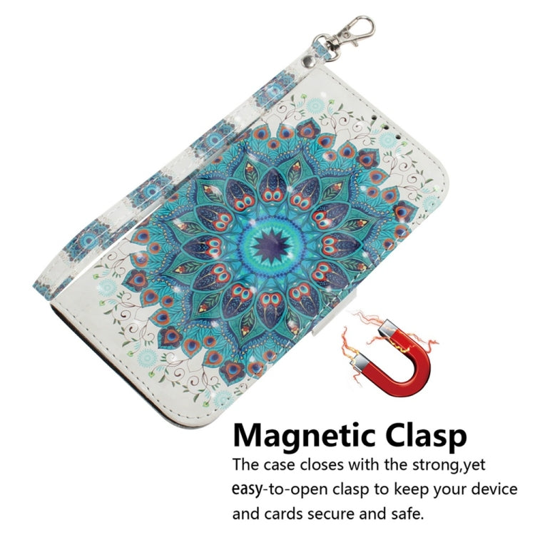 For Samsung Galaxy S25 5G 3D Colored Horizontal Flip Leather Phone Case(Peacock Wreath) - Galaxy S25 5G Cases by buy2fix | Online Shopping UK | buy2fix