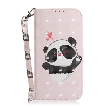 For Samsung Galaxy S25 Ultra 5G 3D Colored Horizontal Flip Leather Phone Case(Heart Panda) - Galaxy S25 Ultra 5G Cases by buy2fix | Online Shopping UK | buy2fix