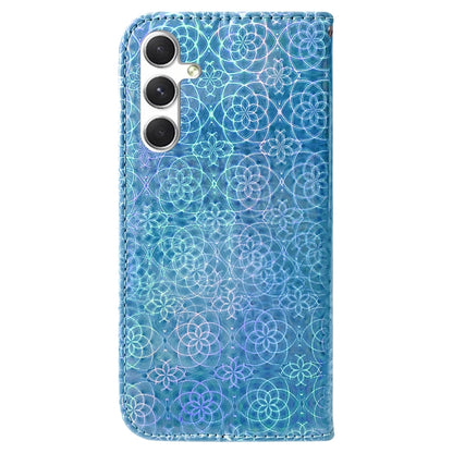 For Samsung Galaxy S25+ 5G Colorful Magnetic Buckle Leather Phone Case(Blue) - Galaxy S25+ 5G Cases by buy2fix | Online Shopping UK | buy2fix