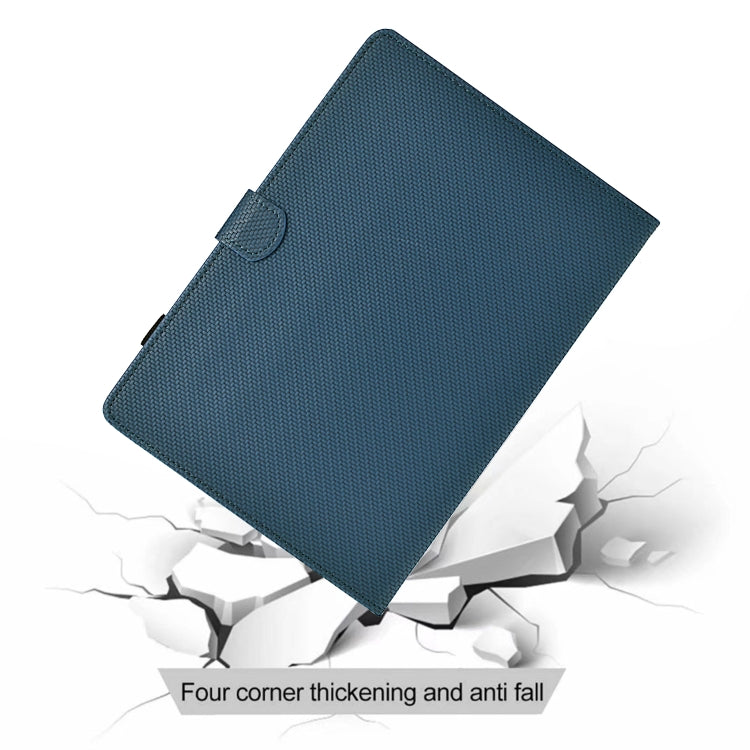 For Samsung Galaxy Tab S9 / S9 FE Solid Color Fiber Texture Smart Tablet Leather Case(Royal Blue) - Galaxy Tab S9 Cases by buy2fix | Online Shopping UK | buy2fix