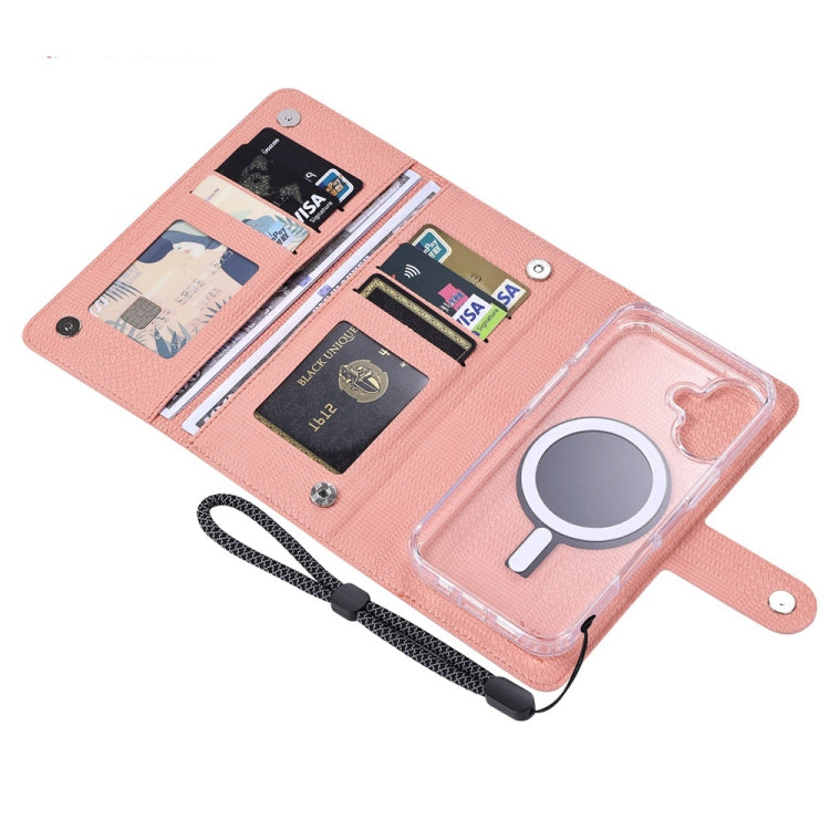 For iPhone 15 Pro Max ViLi GHA-C Series RFID MagSafe Magnetic Flip Leather Phone Case(Pink) - iPhone 15 Pro Max Cases by ViLi | Online Shopping UK | buy2fix