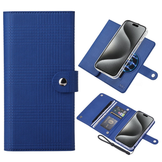 For iPhone 15 Pro ViLi GHB-C Series RFID MagSafe Magnetic Flip Leather Phone Case(Blue) - iPhone 15 Pro Cases by ViLi | Online Shopping UK | buy2fix