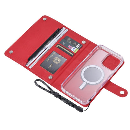 For iPhone 14 ViLi GHB-C Series RFID MagSafe Magnetic Flip Leather Phone Case(Red) - iPhone 14 Cases by ViLi | Online Shopping UK | buy2fix