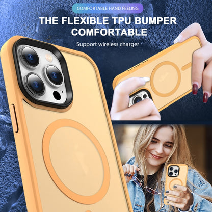 For iPhone 13 Pro Max MagSafe Magnetic Skin Feel Frosted Phone Case(Orange) - iPhone 13 Pro Max Cases by buy2fix | Online Shopping UK | buy2fix