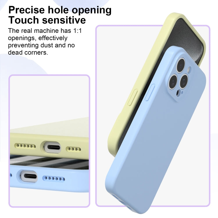 For iPhone 16 Plus Precise Hole Liquid Silicone Jelly Color Full Coverage Phone Case(Moss Green) - iPhone 16 Plus Cases by buy2fix | Online Shopping UK | buy2fix