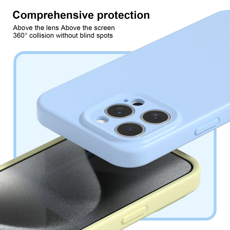 For iPhone 16 Pro Precise Hole Liquid Silicone Jelly Color Full Coverage Phone Case(White) - iPhone 16 Pro Cases by buy2fix | Online Shopping UK | buy2fix