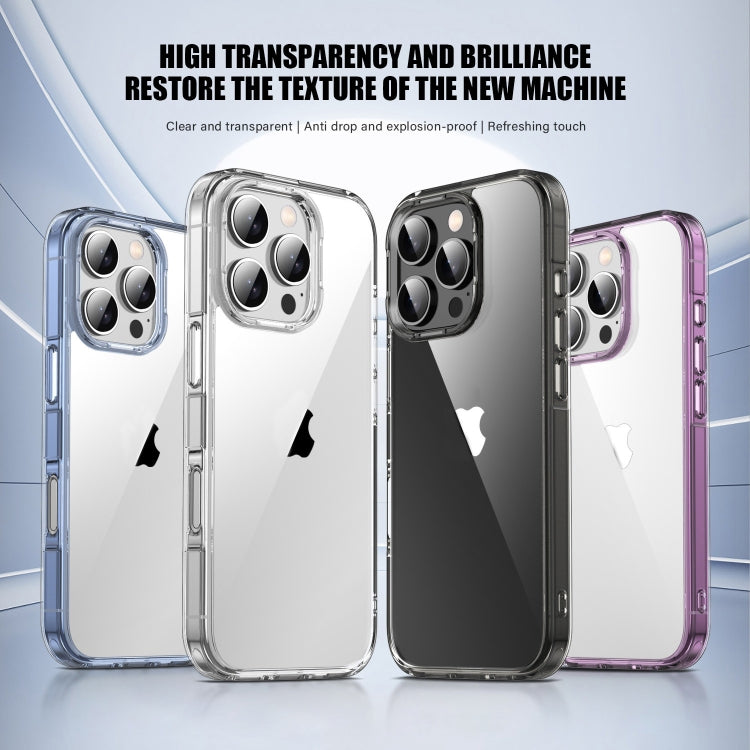 For iPhone 16 Plus PC Hybrid TPU Full Coverage Shockproof Phone Case(Transparent Purple) - iPhone 16 Plus Cases by buy2fix | Online Shopping UK | buy2fix