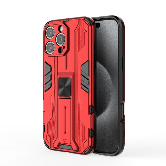 For iPhone 16 Pro Max Supersonic PC + TPU Holder Phone Case(Red) - iPhone 16 Pro Max Cases by buy2fix | Online Shopping UK | buy2fix