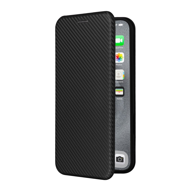 For iPhone 16 Pro Max Carbon Fiber Texture Flip Leather Phone Case(Black) - iPhone 16 Pro Max Cases by buy2fix | Online Shopping UK | buy2fix