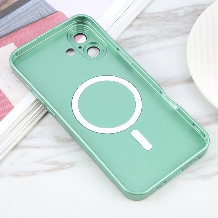 For iPhone 16 Liquid TPU Silicone Solid Color MagSafe Phone Case(Green) - iPhone 16 Cases by buy2fix | Online Shopping UK | buy2fix