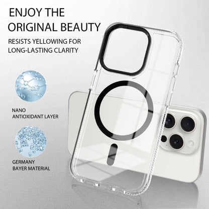 For iPhone 14 Lens Protection Frame MagSafe Phone Case(Black) - iPhone 14 Cases by buy2fix | Online Shopping UK | buy2fix