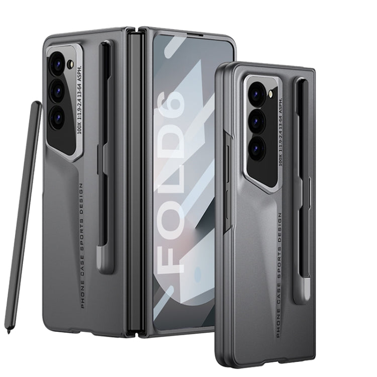 For Samsung Galaxy Z Fold6 GKK Integrated Blade Ultra-thin Full Coverage Phone Case with Pen Slot, Not Included Pen(Grey) - Galaxy Z Fold6 5G Cases by GKK | Online Shopping UK | buy2fix