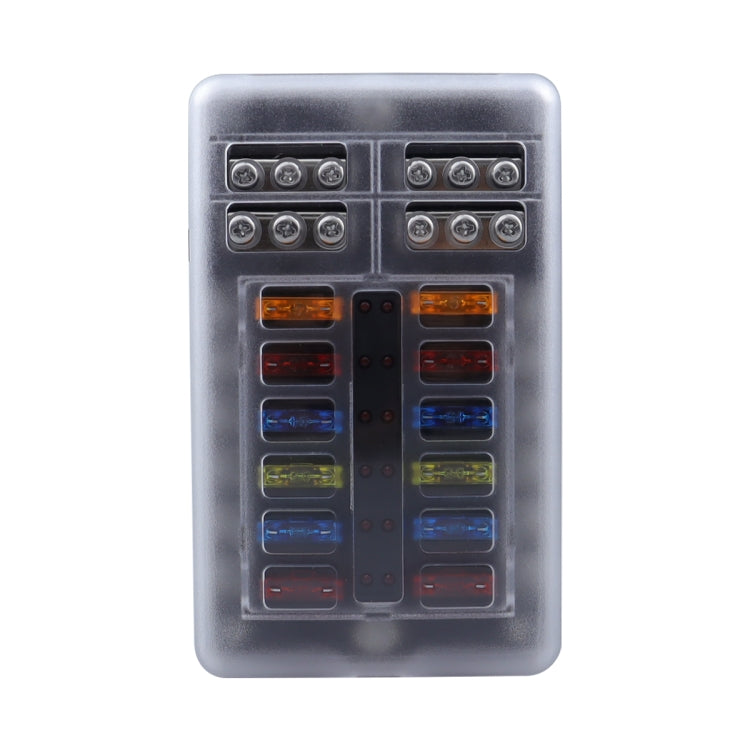 12 Way Fuse Block with 24pcs Fuses and 24pcs Terminals - Fuse by buy2fix | Online Shopping UK | buy2fix