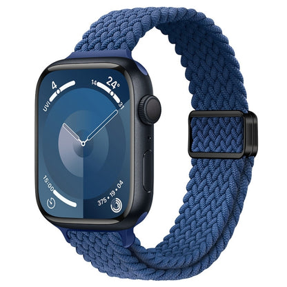 For Apple Watch Ultra 49mm Slim Magnetic Buckle Nylon Braided Watch Band(Atlantic Blue) - Watch Bands by buy2fix | Online Shopping UK | buy2fix