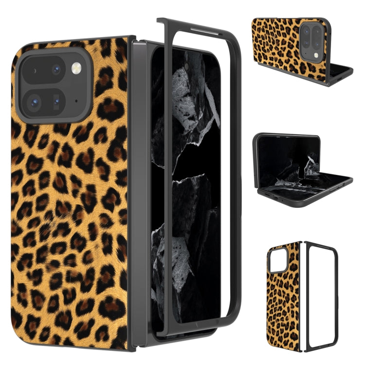 For Google Pixel 9 Pro Fold Black Frame Leopard Full Coverage Phone Case(Leopard Print) - Google Cases by buy2fix | Online Shopping UK | buy2fix