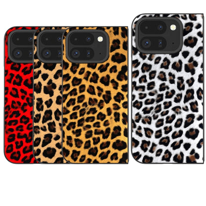 For Google Pixel 9 Pro Fold Black Frame Leopard Full Coverage Phone Case(Silver Leopard) - Google Cases by buy2fix | Online Shopping UK | buy2fix