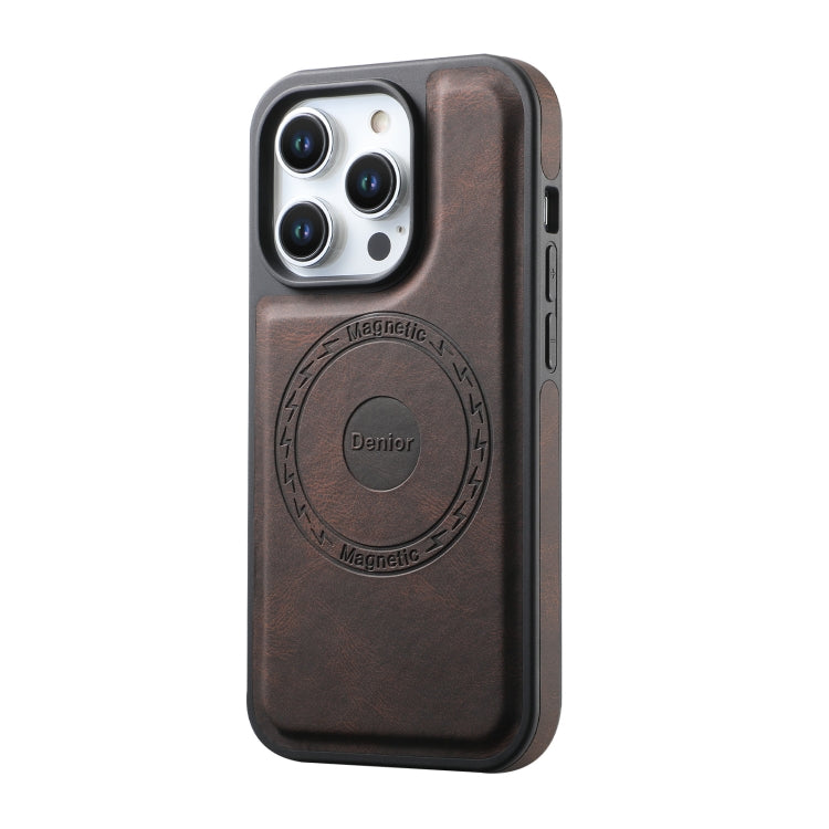 For iPhone 15 Pro Denior A13 Skin Feel MagSafe Phone Case(Brown) - iPhone 15 Pro Cases by Denior | Online Shopping UK | buy2fix