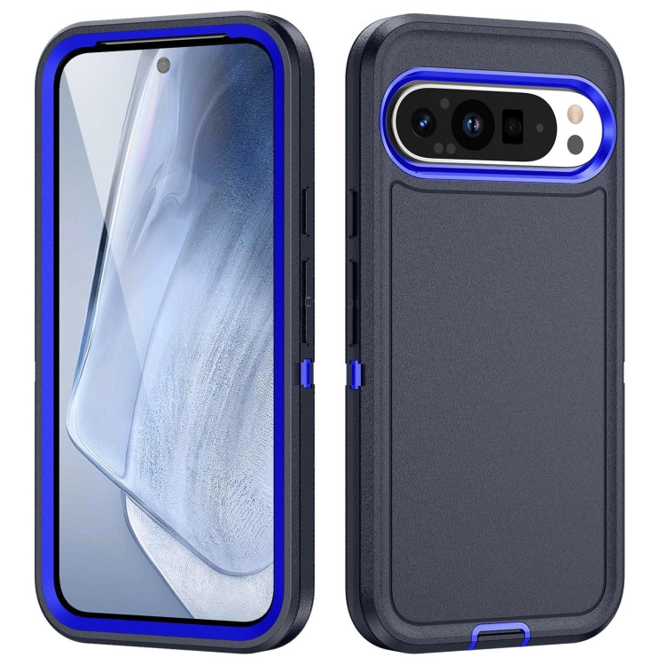 For Google Pixel 9 Pro Life Waterproof Rugged PC + Silicone Phone Case(Dark Blue + Royal Blue) - Google Cases by buy2fix | Online Shopping UK | buy2fix