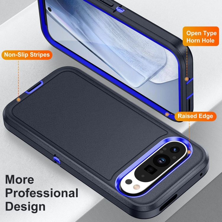 For Google Pixel 9 Pro Life Waterproof Rugged PC + Silicone Phone Case(Dark Blue + Royal Blue) - Google Cases by buy2fix | Online Shopping UK | buy2fix