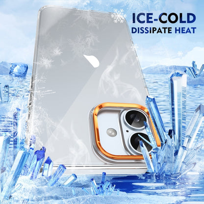 For iPhone 16 Ice Feel HD Transparent PC Full Coverage Phone Case(Orange) - iPhone 16 Cases by buy2fix | Online Shopping UK | buy2fix