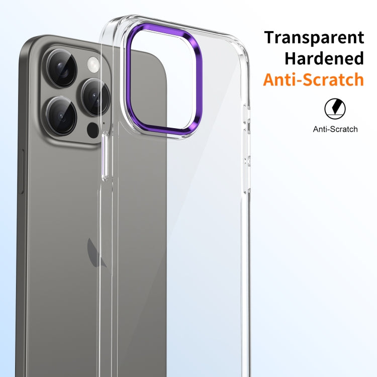 For iPhone 16 Pro Ice Feel HD Transparent PC Full Coverage Phone Case(Purple) - iPhone 16 Pro Cases by buy2fix | Online Shopping UK | buy2fix