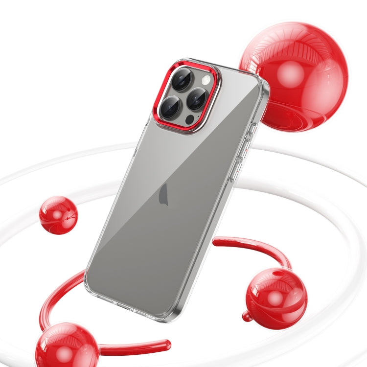 For iPhone 16 Pro Max Ice Feel HD Transparent PC Full Coverage Phone Case(Red) - iPhone 16 Pro Max Cases by buy2fix | Online Shopping UK | buy2fix