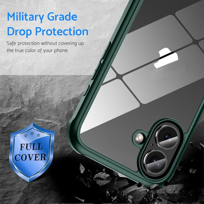 For iPhone 16 Pro Max Double-sided Plastic Glass Phone Protective Case(Dark Green) - iPhone 16 Pro Max Cases by buy2fix | Online Shopping UK | buy2fix