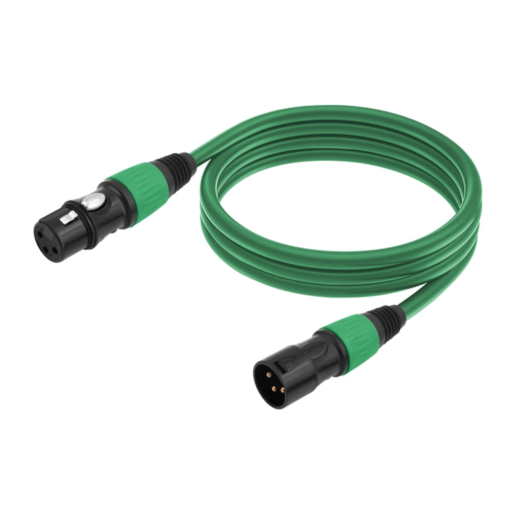 JC1015 XLR 3pin Male to Female Audio Cable, Length:1.8m(Green) - Microphone Audio Cable & Connector by buy2fix | Online Shopping UK | buy2fix