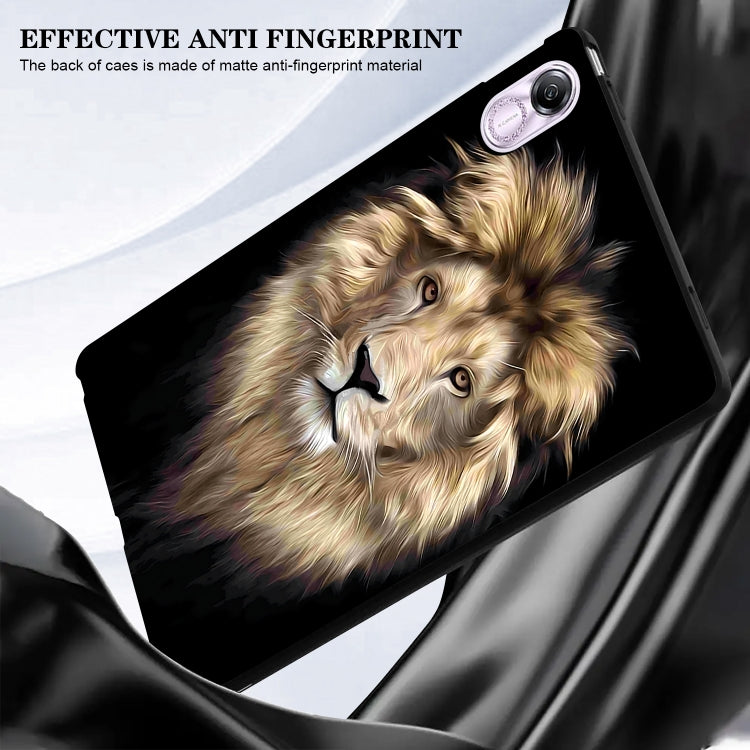 For Huawei MatePad SE 11 2024 Color Painting Pattern Smart Tablet TPU Case(Lion) - Huawei by buy2fix | Online Shopping UK | buy2fix