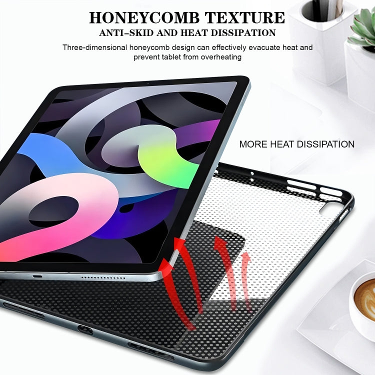 For Samsung Galaxy Tab S9+ / S9 FE+ Color Painting Pattern Smart Tablet TPU Case(Golden Rose) - Galaxy Tab S9+ Cases by buy2fix | Online Shopping UK | buy2fix