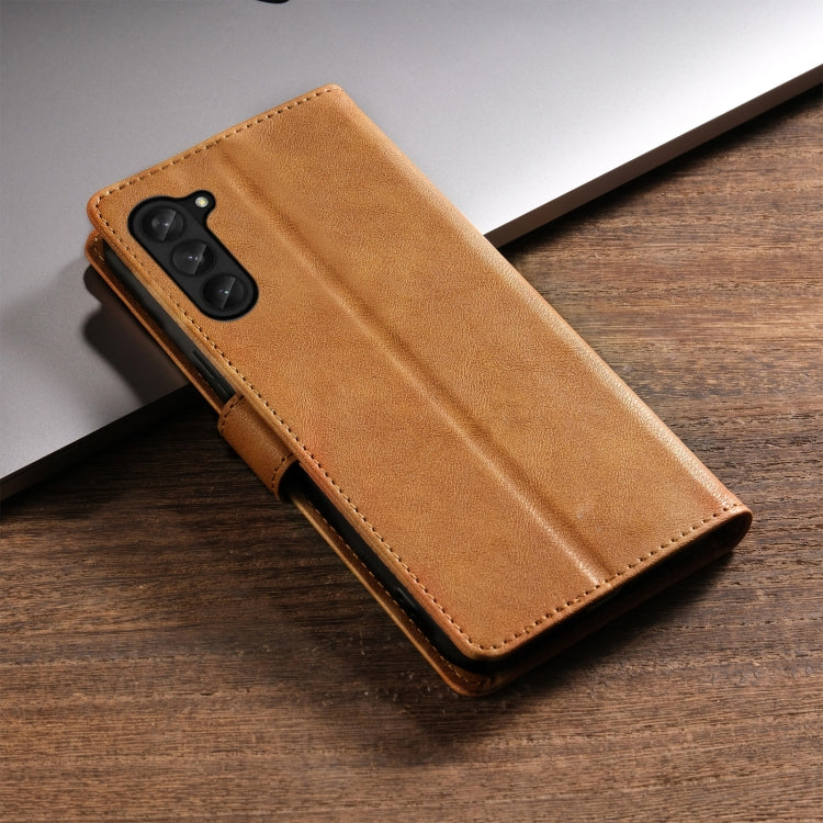 For Samsung Galaxy S23+ 5G N.BEKUS CSJ-P1 Solid Color Leather Phone Case(Brown) - Galaxy S23+ 5G Cases by N.BEKUS | Online Shopping UK | buy2fix