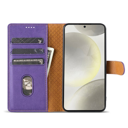 For Xiaomi 14 N.BEKUS CSJ-P1 Solid Color Leather Phone Case(Purple) - 14 Cases by N.BEKUS | Online Shopping UK | buy2fix