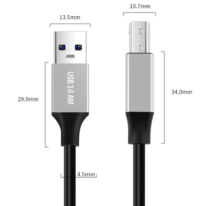 USB 3.0 A Male to USB-B Square Interface Printer Data Transmission Adapter Cable, Length:1m - USB Cable by buy2fix | Online Shopping UK | buy2fix