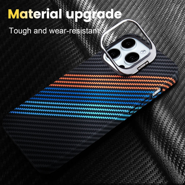 For iPhone 11 Carbon Fiber Lens Holder MagSafe Magnetic Phone Case(Black) - iPhone 11 Cases by buy2fix | Online Shopping UK | buy2fix