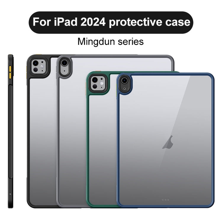 For iPad Air 13 2024 Ming Shield Series PC Hybrid TPU Tablet Case(Black) - iPad Air 13 2024 Cases by buy2fix | Online Shopping UK | buy2fix