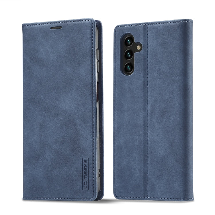 For Samsung Galaxy S24 FE 5G LC.IMEEKE Strong Magnetism Microfiber Leather Phone Case(Blue) - Galaxy S24 FE 5G Cases by LC.IMEEKE | Online Shopping UK | buy2fix