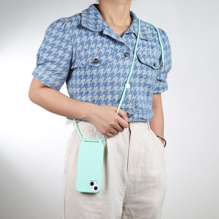 For iPhone 16 Pro Candy Colors TPU Protective Phone Case with Lanyard (Mint Green) - iPhone 16 Pro Cases by buy2fix | Online Shopping UK | buy2fix