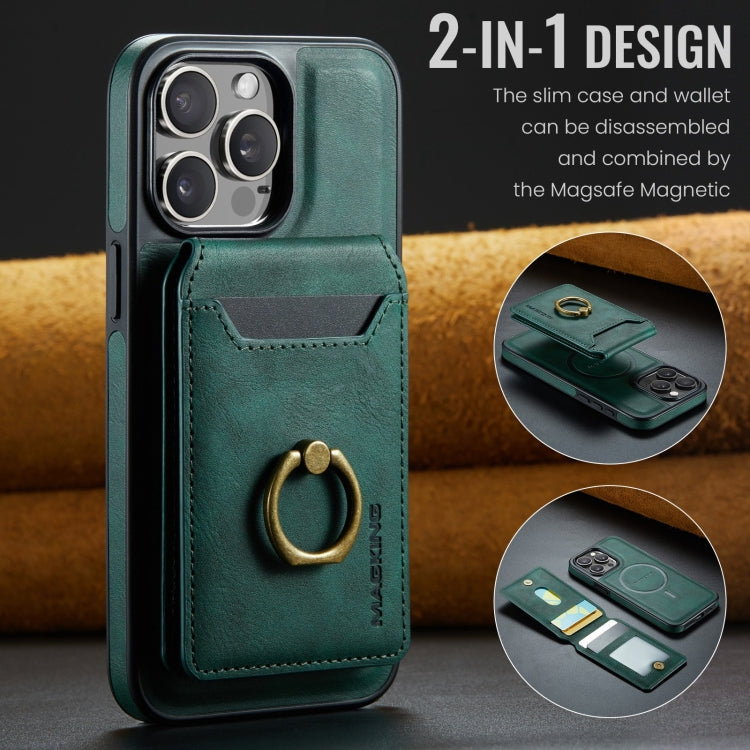 For iPhone 12 Pro DG.MING K1 MagSafe Detachable Wallet RFID Back Cover Phone Case(Green) - iPhone 12 / 12 Pro Cases by DG.MING | Online Shopping UK | buy2fix