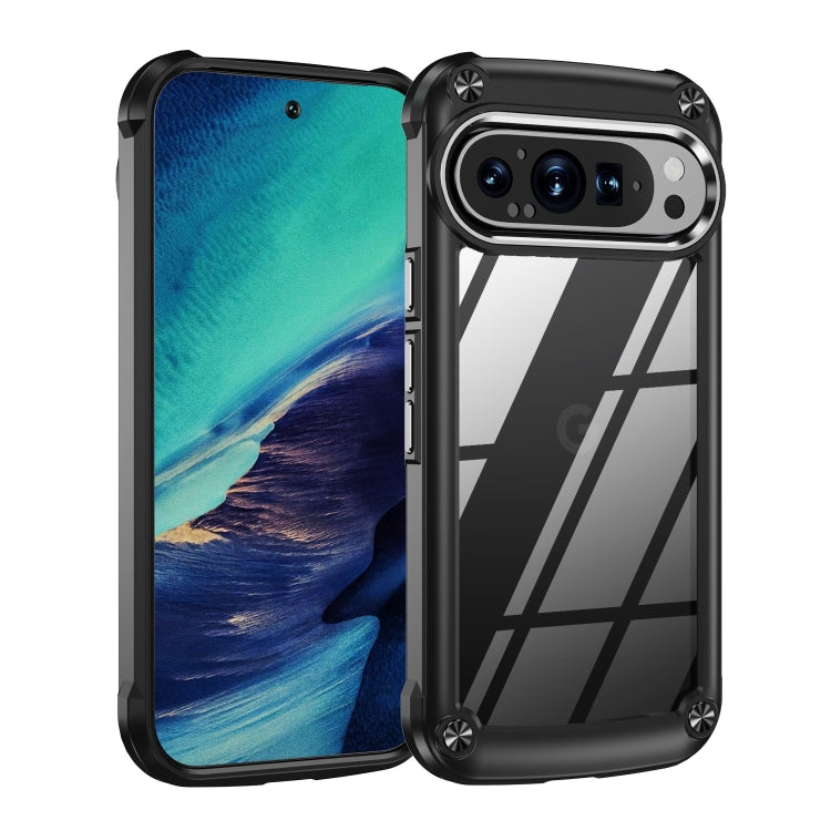 For Google Pixel 9 Pro XL TPU + PC Lens Protection Phone Case(Black) - Google Cases by buy2fix | Online Shopping UK | buy2fix