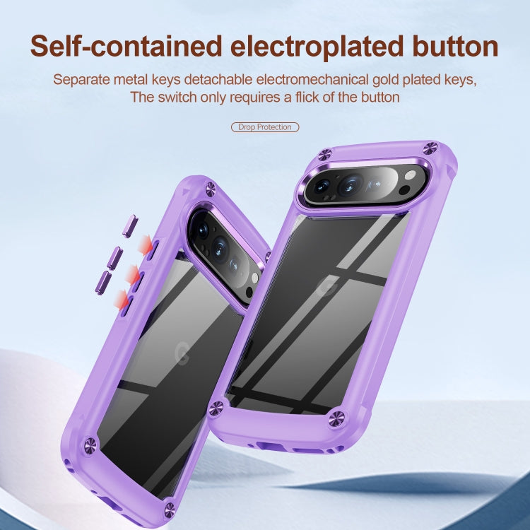 For Google Pixel 9 Pro XL TPU + PC Lens Protection Phone Case(Purple) - Google Cases by buy2fix | Online Shopping UK | buy2fix