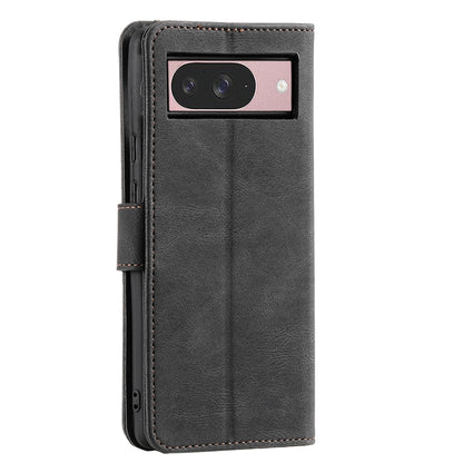 For Google Pixel 9 / 9 Pro Nail Skin Feel Stitching Calf Texture Leather Phone Case(Black) - Google Cases by buy2fix | Online Shopping UK | buy2fix