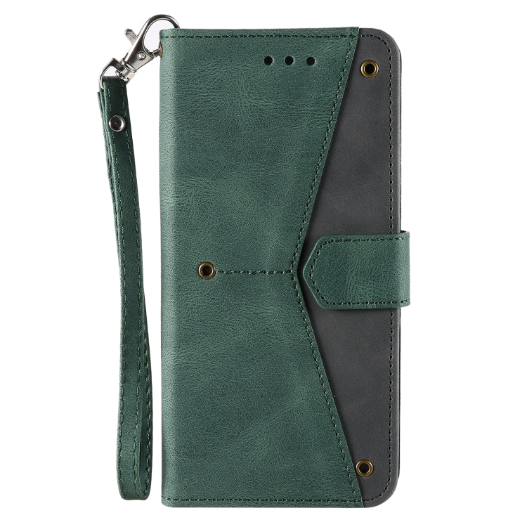 For Google Pixel 9 / 9 Pro Nail Skin Feel Stitching Calf Texture Leather Phone Case(Green) - Google Cases by buy2fix | Online Shopping UK | buy2fix