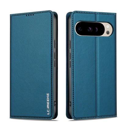 For Google Pixel 9 Pro / 9 LC.IMEEKE L1 Series Frosted Fine Texture PU Phone Case(Blue) - Google Cases by LC.IMEEKE | Online Shopping UK | buy2fix