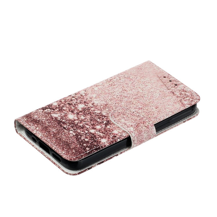 For iPhone 16 Colored Drawing Marble Pattern Leather Phone Case(Rose Gold) - iPhone 16 Cases by buy2fix | Online Shopping UK | buy2fix