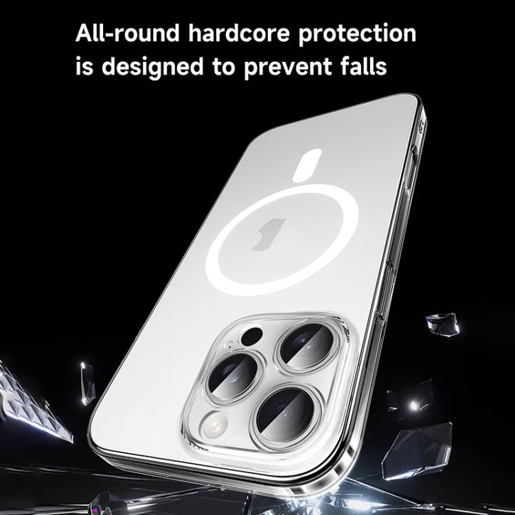 For iPhone 16 Pro SULADA Crystal Sand Series Electroplating Frosted MagSafe Magnetic Phone Case(Transparent) - iPhone 16 Pro Cases by SULADA | Online Shopping UK | buy2fix