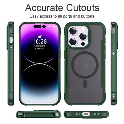 For iPhone 16 Pro Max Skin Feel Frosted MagSafe Magnetic PC Hybrid TPU Phone Case(Green) - iPhone 16 Pro Max Cases by buy2fix | Online Shopping UK | buy2fix