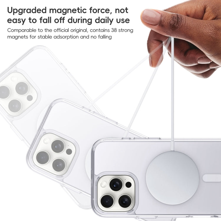 For iPhone 16 Plus Crystal Clear Frosted MagSafe Magnetic Phone Case(Transparent) - iPhone 16 Plus Cases by buy2fix | Online Shopping UK | buy2fix