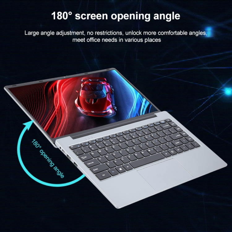 14 inch Windows 11 Laptop, 8GB+512GB, Gen 4th Intel Core i5 CPU, 180 Degree Rotation Axis(Silver) - Others by buy2fix | Online Shopping UK | buy2fix